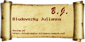 Bludovszky Julianna névjegykártya